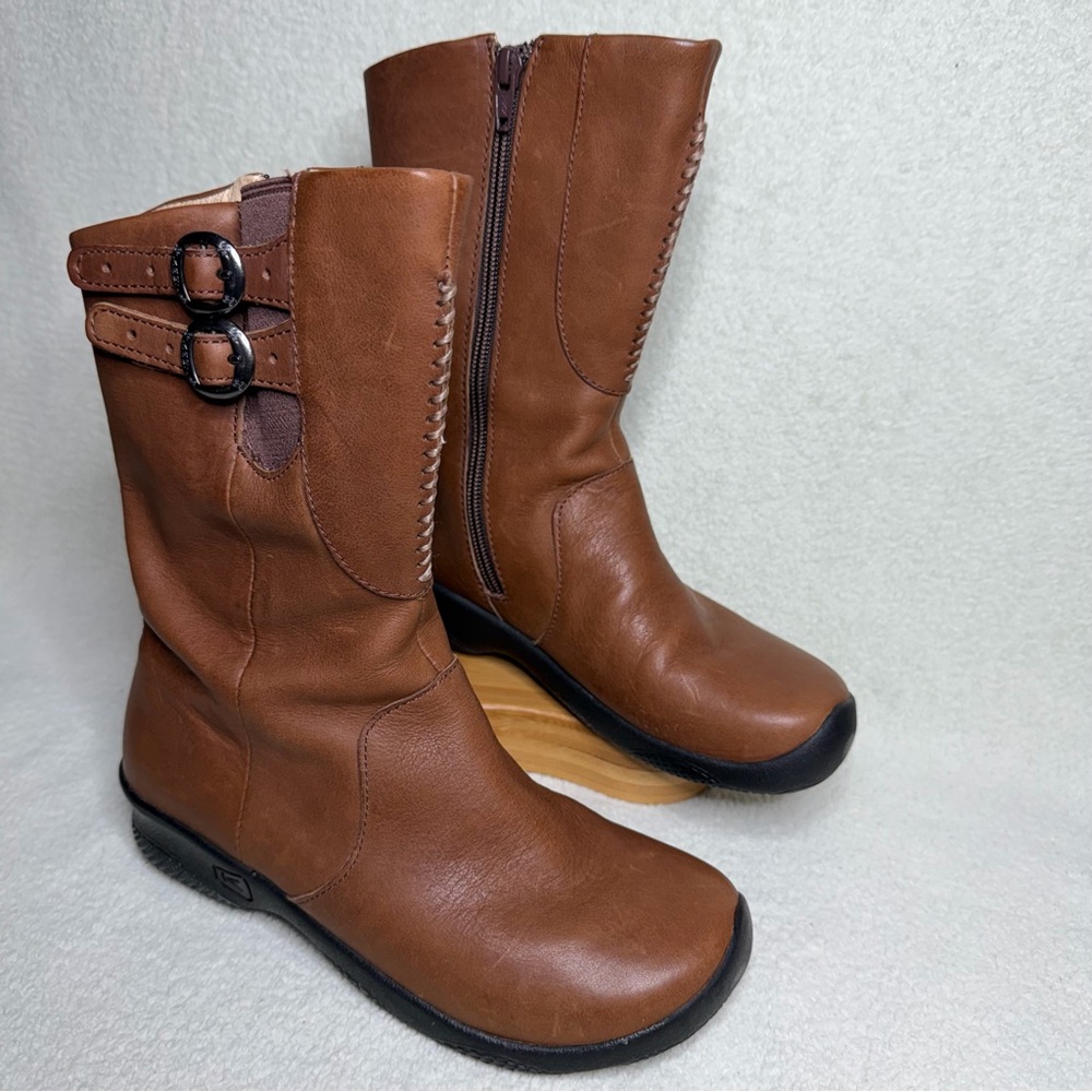 EUC KEEN Women's Brown Leather Ridding Boots EU 36 / US W6